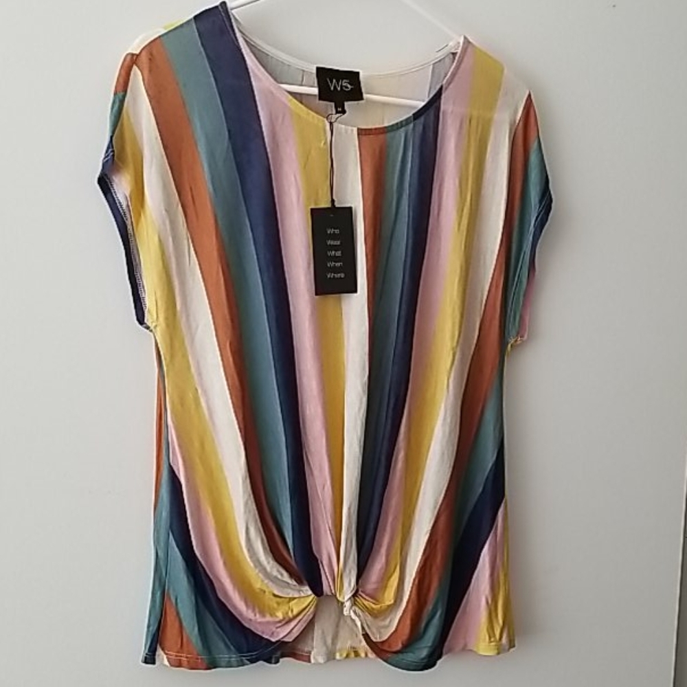Anthropologie W5 Tee Twist Striped Blouse
